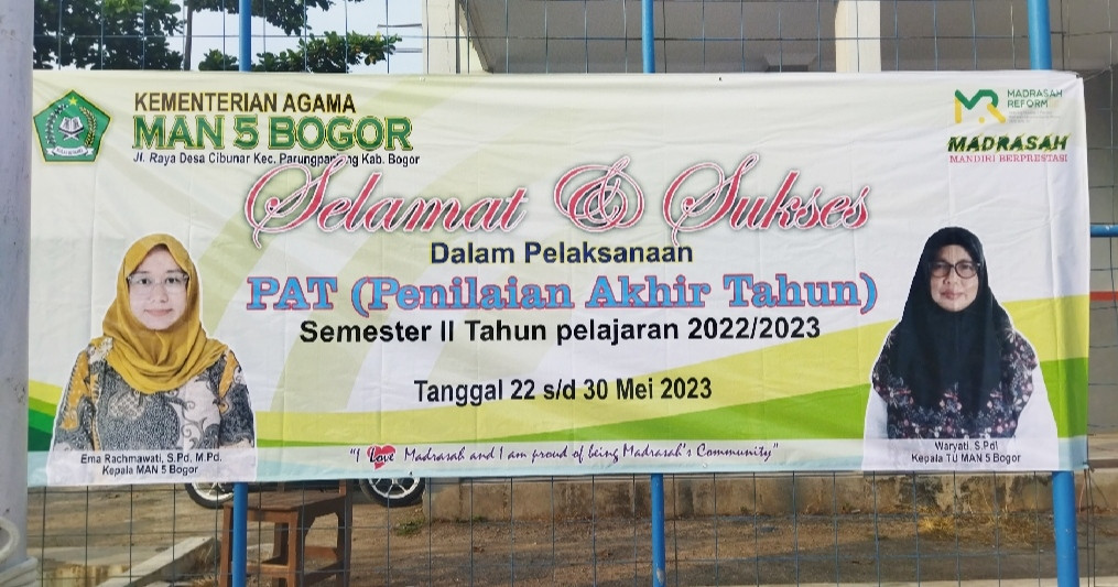 HARI PERTAMA PENILAIAN AKHIR TAHUN DI MAN 5 BOGOR